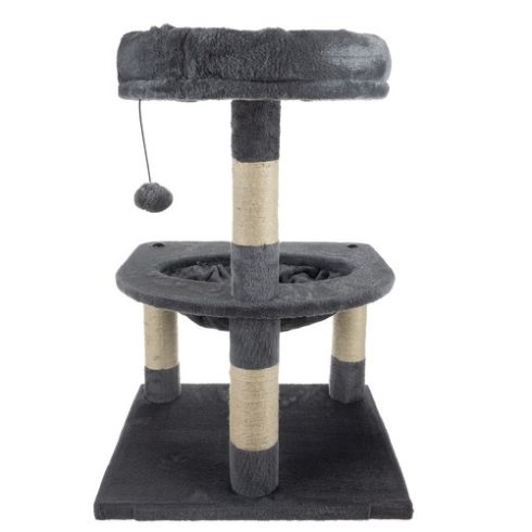 Purlov Macskatorony 3 szintes - 71 cm, szürke 
