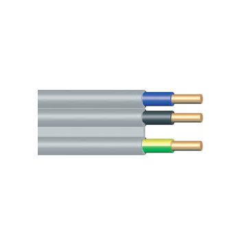 MMCu-fali kábel, fehér, 3x 2.5mm2, 300V, 1fm