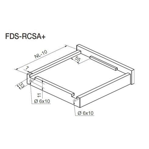 FDS-RCSA+ Rejtett fiókcsúszó rendszer 500 mm
