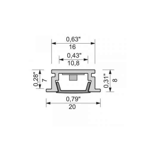 ZOBAL LED profil arany 3,5m I 20-10,8 x 8mm