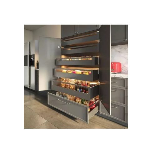 GTV AXISPRO belső fiók szett "B" 95mm magas szürke (rögzítő+előlap+korlát)