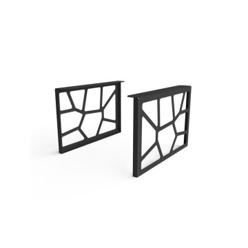 NOMET PRATO design dohányzóasztalláb garnitúra, fekete