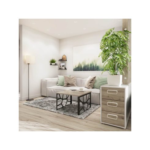 NOMET PRATO design dohányzóasztalláb garnitúra, fekete